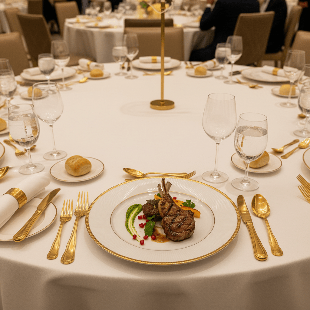 Ascot White Porcelain Meat Plate with Gold Rim — 6.75 Inch | Premium Dining Servingware - Al Kabayel Discount CentreAscot White Porcelain Meat Plate with Gold Rim — 6.75 Inch | Premium Dining ServingwarePlatesASCOTAl Kabayel Discount Centre