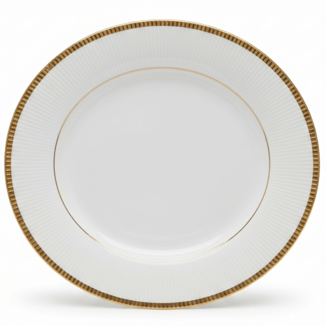Ascot White Porcelain Meat Plate with Golden Rim — 7.5 Inch - Al Kabayel Discount CentreAscot White Porcelain Meat Plate with Golden Rim — 7.5 InchPlatesASCOTAl Kabayel Discount Centre