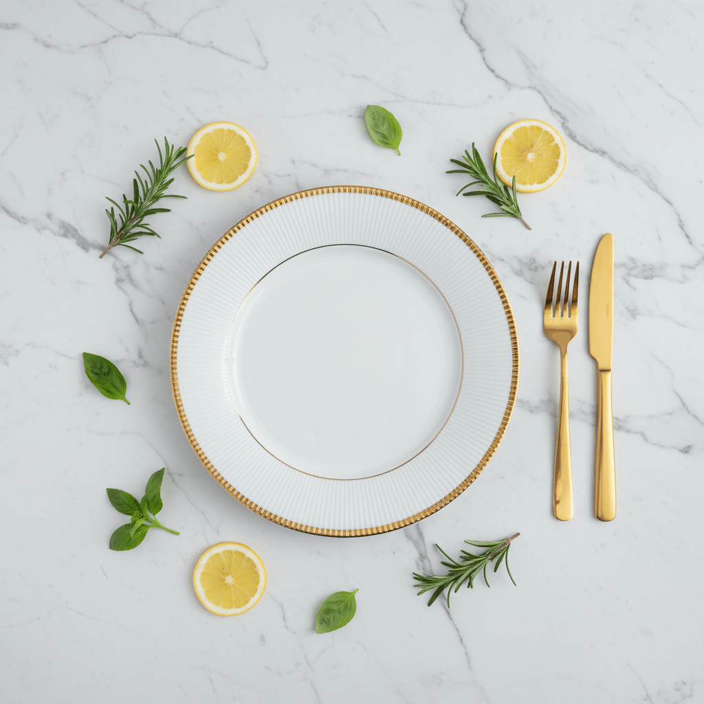 Ascot White Porcelain Meat Plate with Golden Rim — 7.5 Inch - Al Kabayel Discount CentreAscot White Porcelain Meat Plate with Golden Rim — 7.5 InchPlatesASCOTAl Kabayel Discount Centre