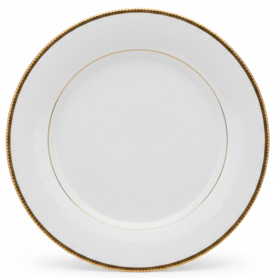 Ascot White Porcelain Meat Plate with Golden Rim — 9 Inch - Al Kabayel Discount CentreAscot White Porcelain Meat Plate with Golden Rim — 9 InchPlatesASCOTAl Kabayel Discount Centre