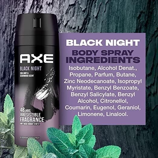 AXE Aerosol Black Night - 150ML - Al Kabayel Discount CentreAXE Aerosol Black Night - 150MLFragrancesAXEAl Kabayel Discount Centre