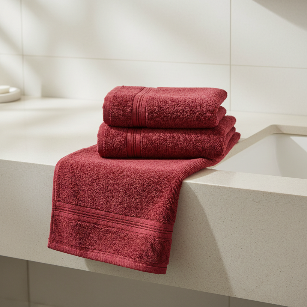 BTC Hand Towel Red - 40×70cm