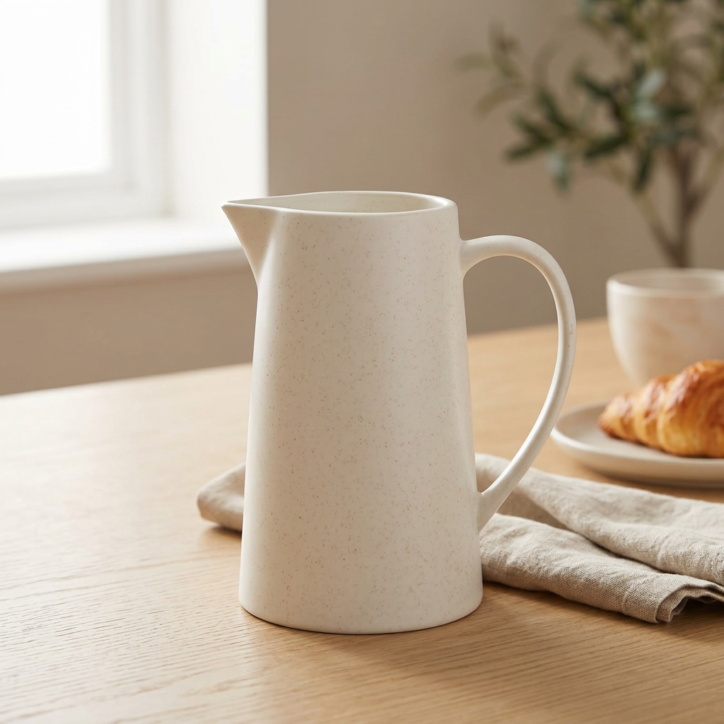 Ceramic Jug with Handle Cream - 500ml