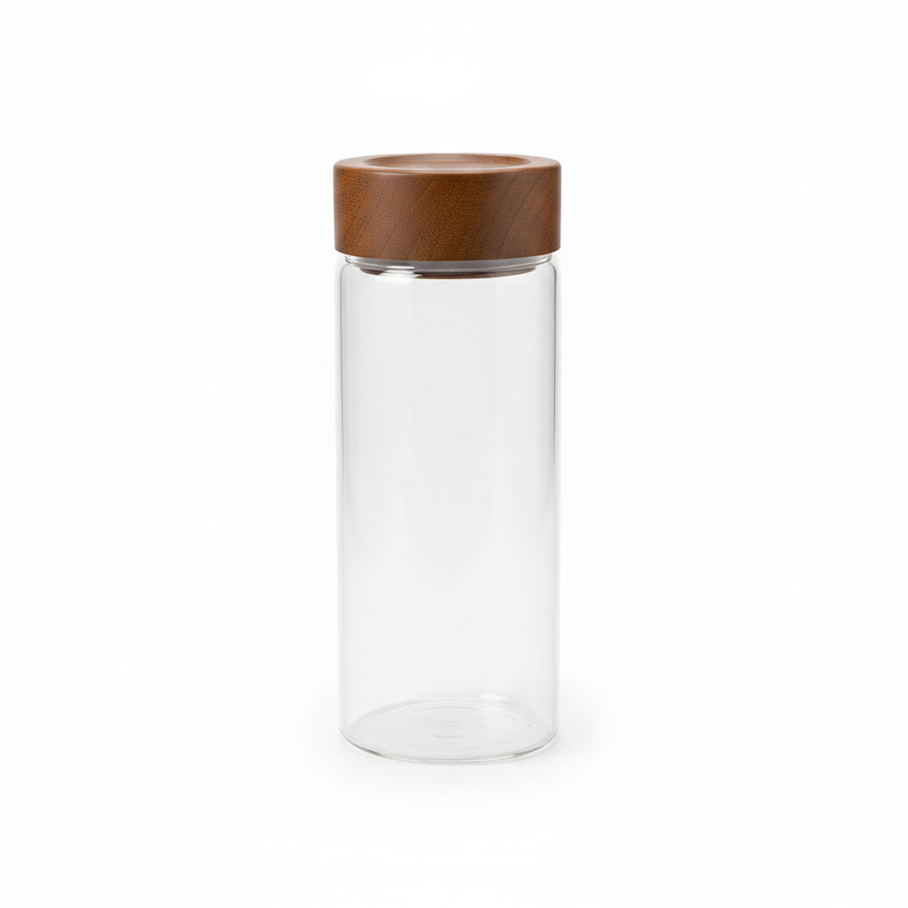 Glass Jar with Wooden Lid - 450ml