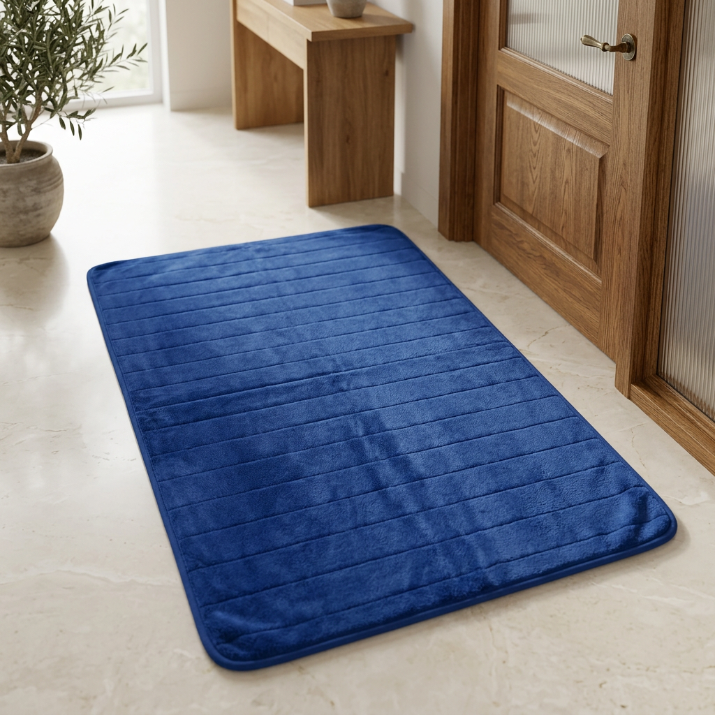 Fur Door Mat Blue – 80×140cm