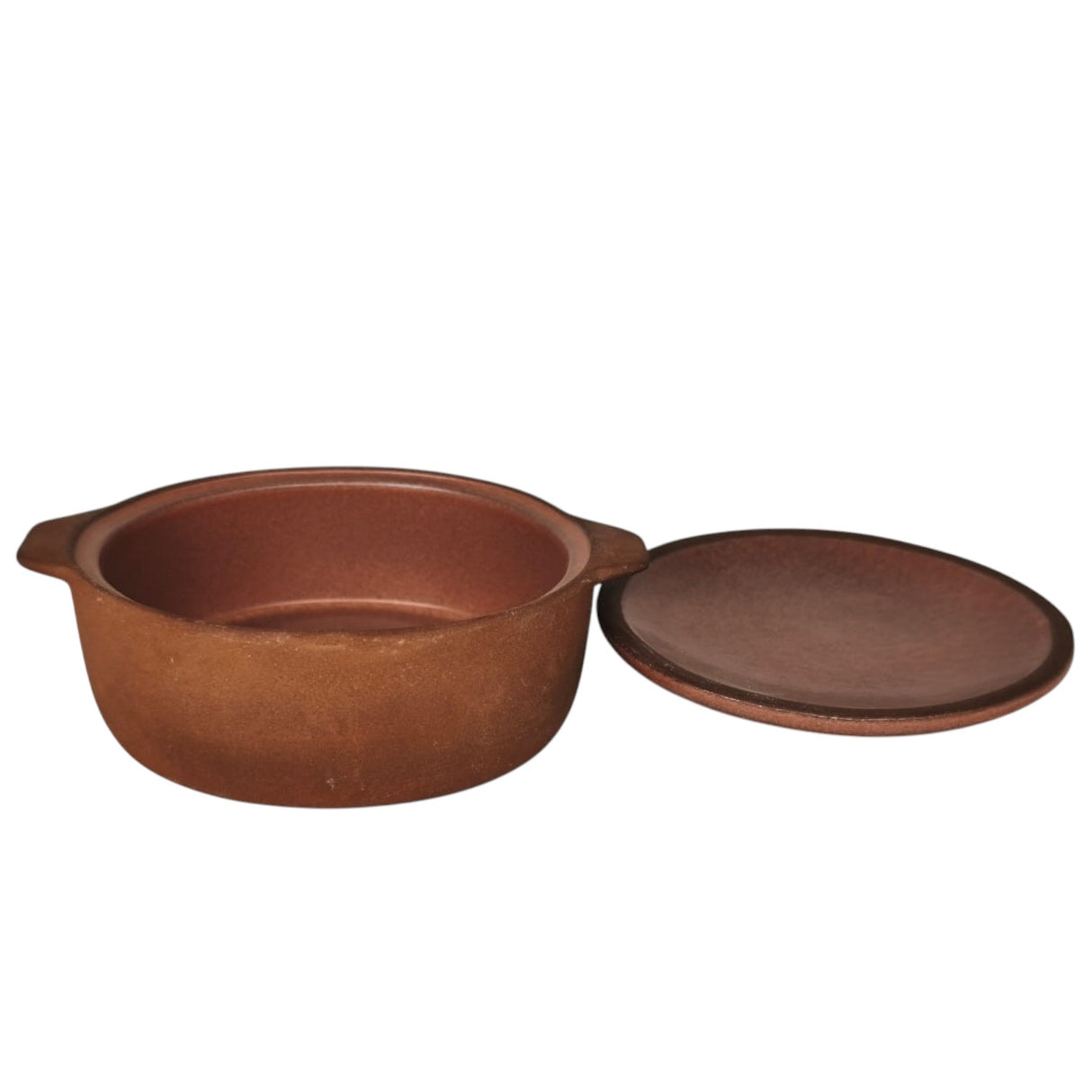 Maria Terracotta Round Clay Casserole With Lid Traditional-25cmX6cm