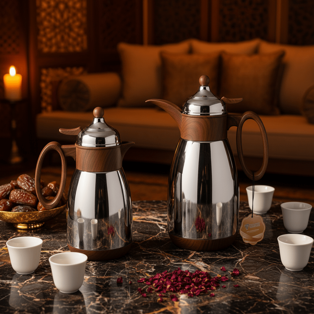 Bait Al Crystal Premium Brown & Silver Elegant Vacuum Flask for Tea & Coffee Serving 700ml–1L Capacity - Al Kabayel Discount CentreBait Al Crystal Premium Brown & Silver Elegant Vacuum Flask for Tea & Coffee Serving 700ml–1L CapacityThermosBAIT AL CRYSTALAl Kabayel Discount Centre