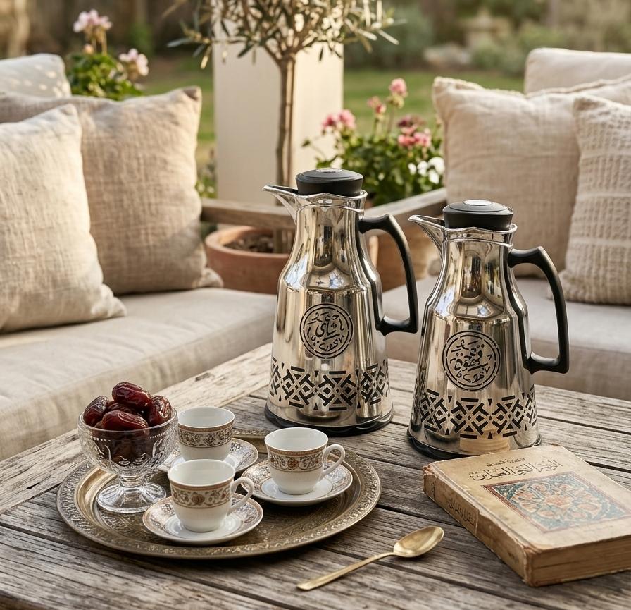 Bait Al Crystal Silver & Black Arabic Text Design Luxury Vacuum Flask for Serving Tea & Coffee 700ml–1L Capacity - Al Kabayel Discount CentreBait Al Crystal Silver & Black Arabic Text Design Luxury Vacuum Flask for Serving Tea & Coffee 700ml–1L CapacityThermosBAIT AL CRYSTALAl Kabayel Discount Centre