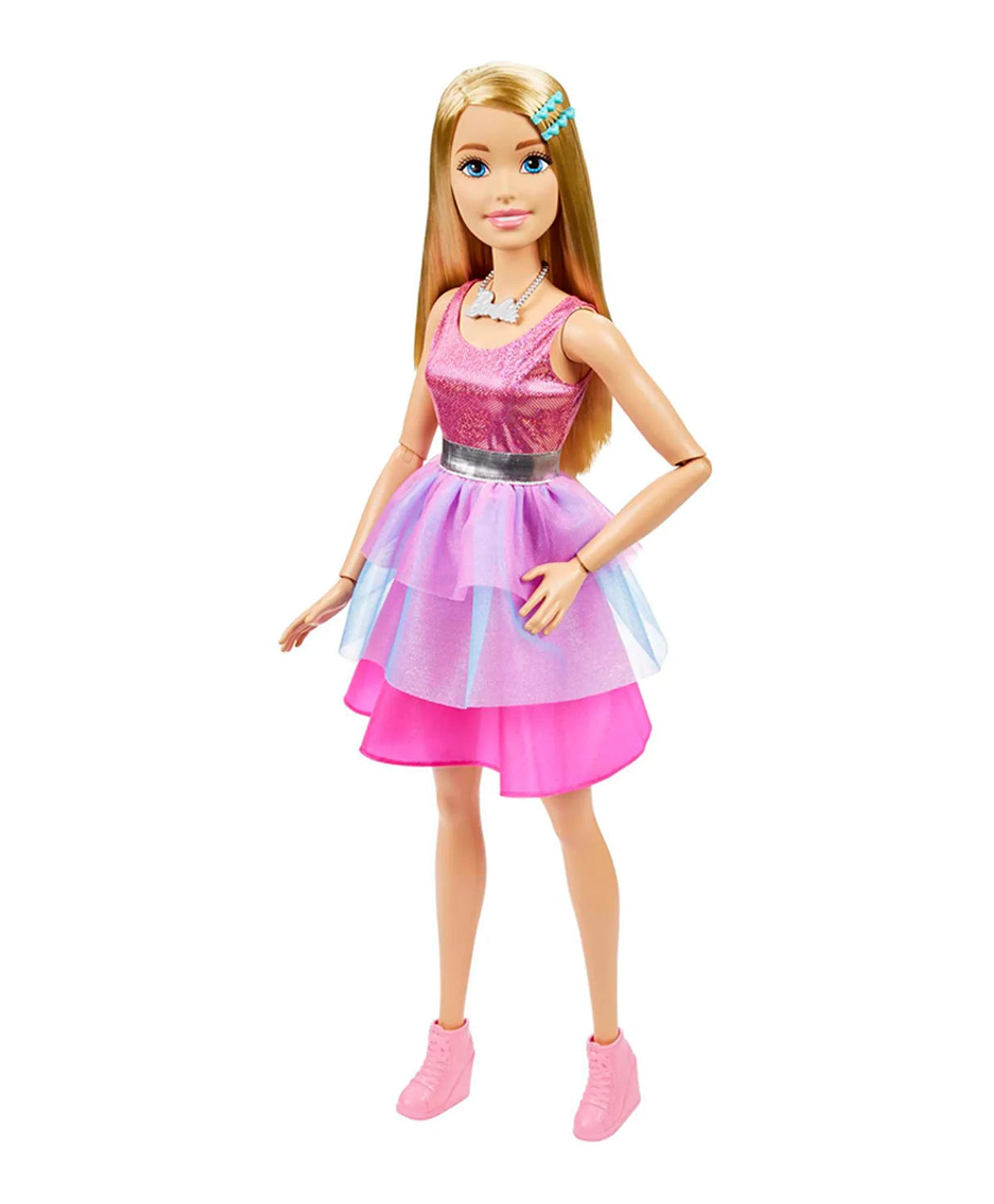 Barbie Large Barbie Doll, 28 Inches Tall, Blond Hair and Shimmery Pink Dress - HJY02 - Al Kabayel Discount CentreBarbie Large Barbie Doll, 28 Inches Tall, Blond Hair and Shimmery Pink Dress - HJY02Toys for girlsBARBIEAl Kabayel Discount Centre