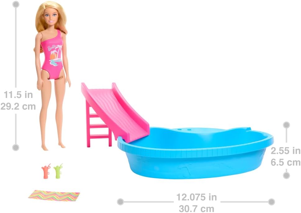 Barbie Pool with Doll Playset, Kids Over 3+ Age, HRJ74 - Al Kabayel Discount CentreBarbie Pool with Doll Playset, Kids Over 3+ Age, HRJ74Toys for girlsBARBIEAl Kabayel Discount Centre