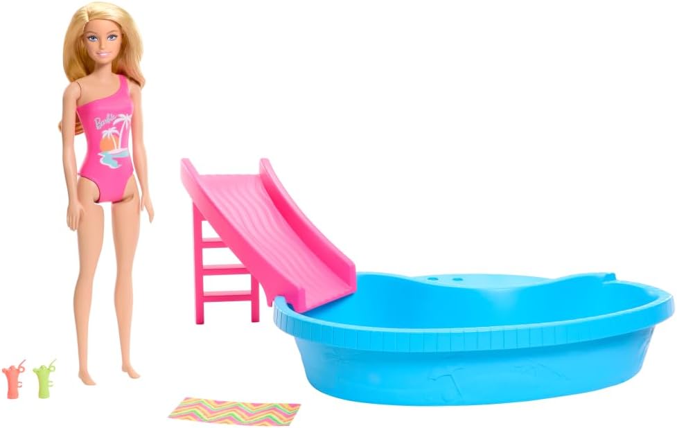 Barbie Pool with Doll Playset, Kids Over 3+ Age, HRJ74 - Al Kabayel Discount CentreBarbie Pool with Doll Playset, Kids Over 3+ Age, HRJ74Toys for girlsBARBIEAl Kabayel Discount Centre
