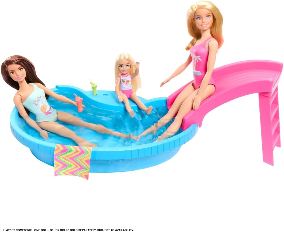 Barbie Pool with Doll Playset, Kids Over 3+ Age, HRJ74 - Al Kabayel Discount CentreBarbie Pool with Doll Playset, Kids Over 3+ Age, HRJ74Toys for girlsBARBIEAl Kabayel Discount Centre