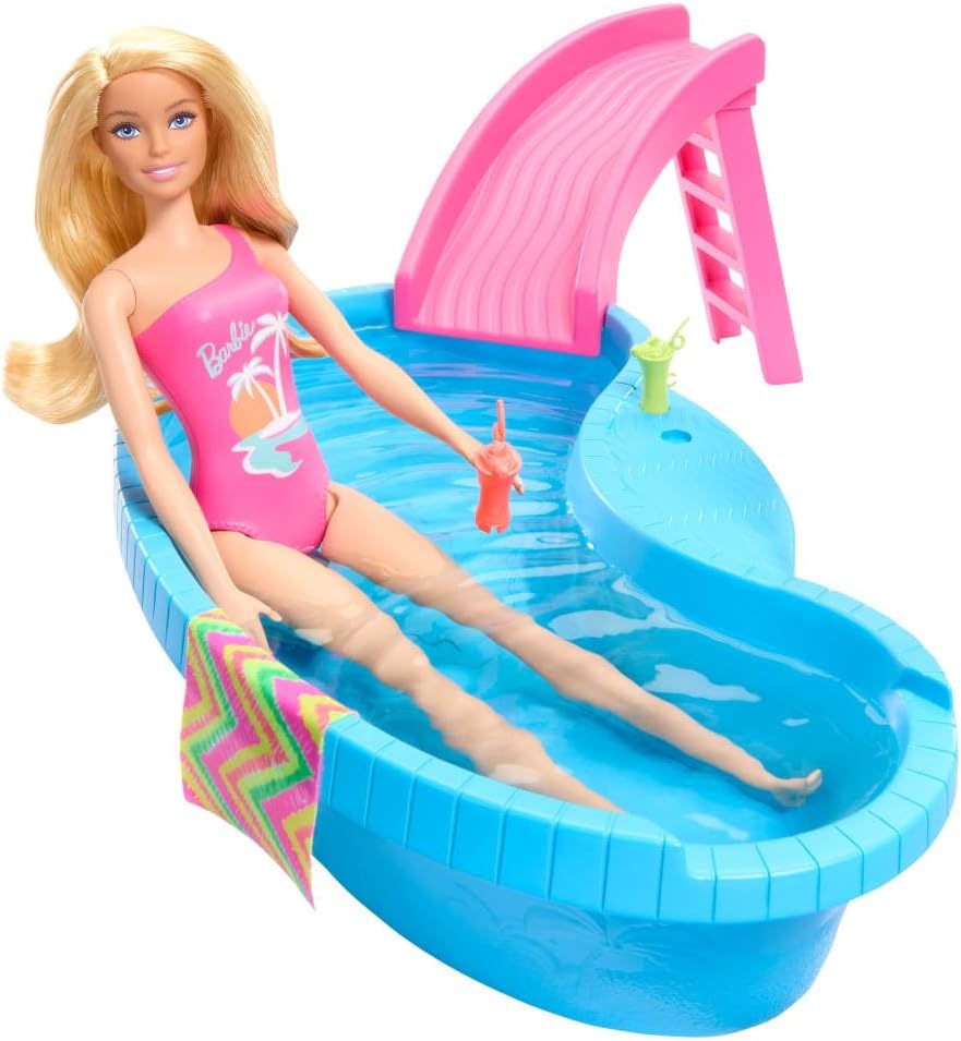 Barbie Pool with Doll Playset, Kids Over 3+ Age, HRJ74 - Al Kabayel Discount CentreBarbie Pool with Doll Playset, Kids Over 3+ Age, HRJ74Toys for girlsBARBIEAl Kabayel Discount Centre