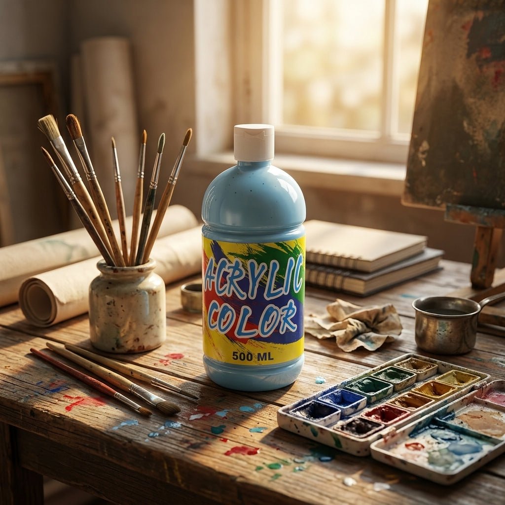 Basic Acrylic Color 500ml – Metallic Blue - Al Kabayel Discount CentreBasic Acrylic Color 500ml – Metallic BluePaintsBASICAl Kabayel Discount Centre