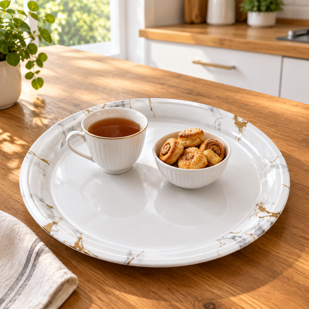 Kitchenmark Round Melamine Serving Tray - 45cm