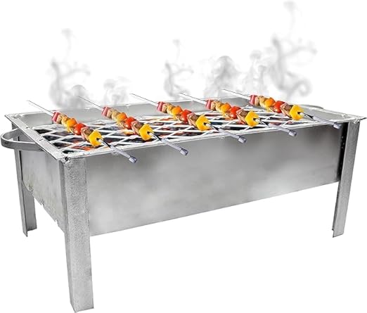 BBQ Stand,kabab,Charcoal brazier for camping and trips,Portable Charcoal Grill BBQ Grill with Tin - Medium - 48Cm - Al Kabayel Discount CentreBBQ Stand,kabab,Charcoal brazier for camping and trips,Portable Charcoal Grill BBQ Grill with Tin - Medium - 48CmGrillsAKDCAl Kabayel Discount Centre