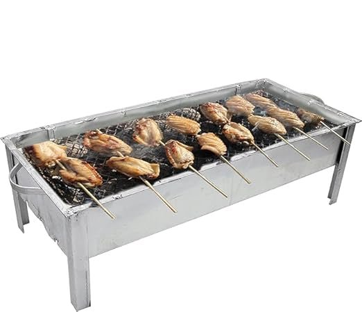 BBQ Stand,kabab,Charcoal brazier for camping and trips,Portable Charcoal Grill BBQ Grill with Tin - Medium - 48Cm - Al Kabayel Discount CentreBBQ Stand,kabab,Charcoal brazier for camping and trips,Portable Charcoal Grill BBQ Grill with Tin - Medium - 48CmGrillsAKDCAl Kabayel Discount Centre
