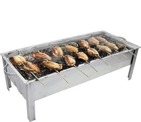 BBQ Stand,kabab,Charcoal brazier for camping and trips,Portable Charcoal Grill BBQ Grill with Tin - Medium - 48Cm - Al Kabayel Discount CentreBBQ Stand,kabab,Charcoal brazier for camping and trips,Portable Charcoal Grill BBQ Grill with Tin - Medium - 48CmGrillsAKDCAl Kabayel Discount Centre