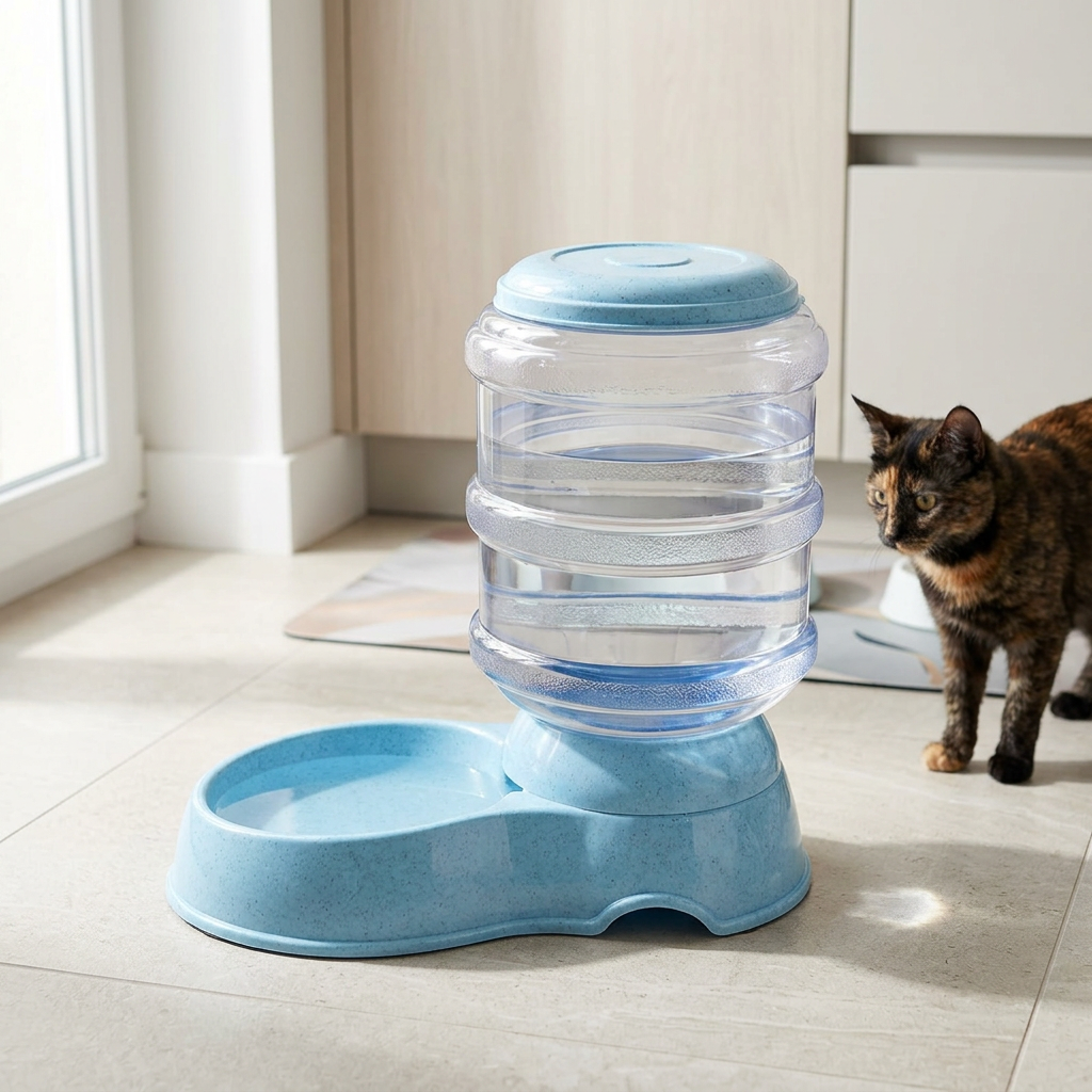 Plastic Pet Water Feeder Light Blue - 3.5 Litres
