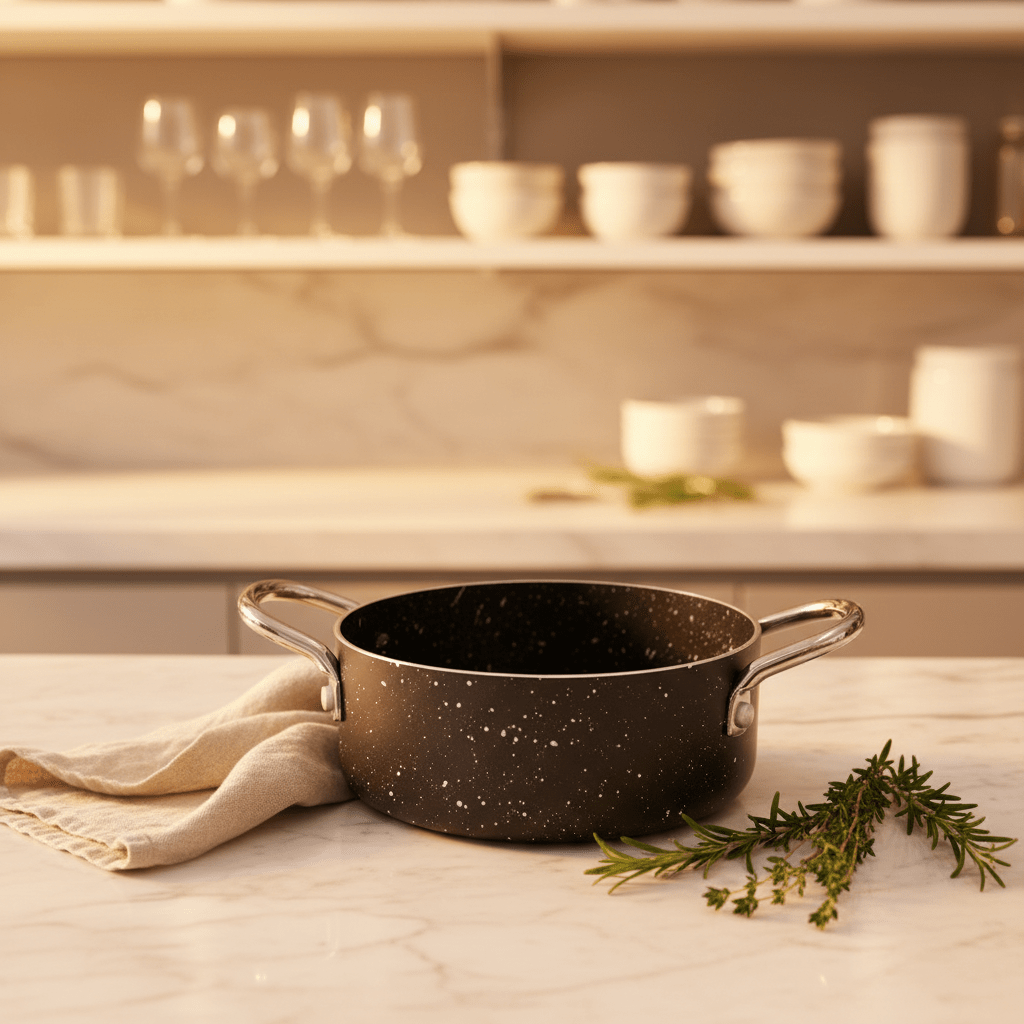 Beefit Mini Pot – Marble Non-Stick Coating – 12×5 cm – Dual Handle - Al Kabayel Discount CentreBeefit Mini Pot – Marble Non-Stick Coating – 12×5 cm – Dual HandleCasserolesBEEFITAl Kabayel Discount Centre