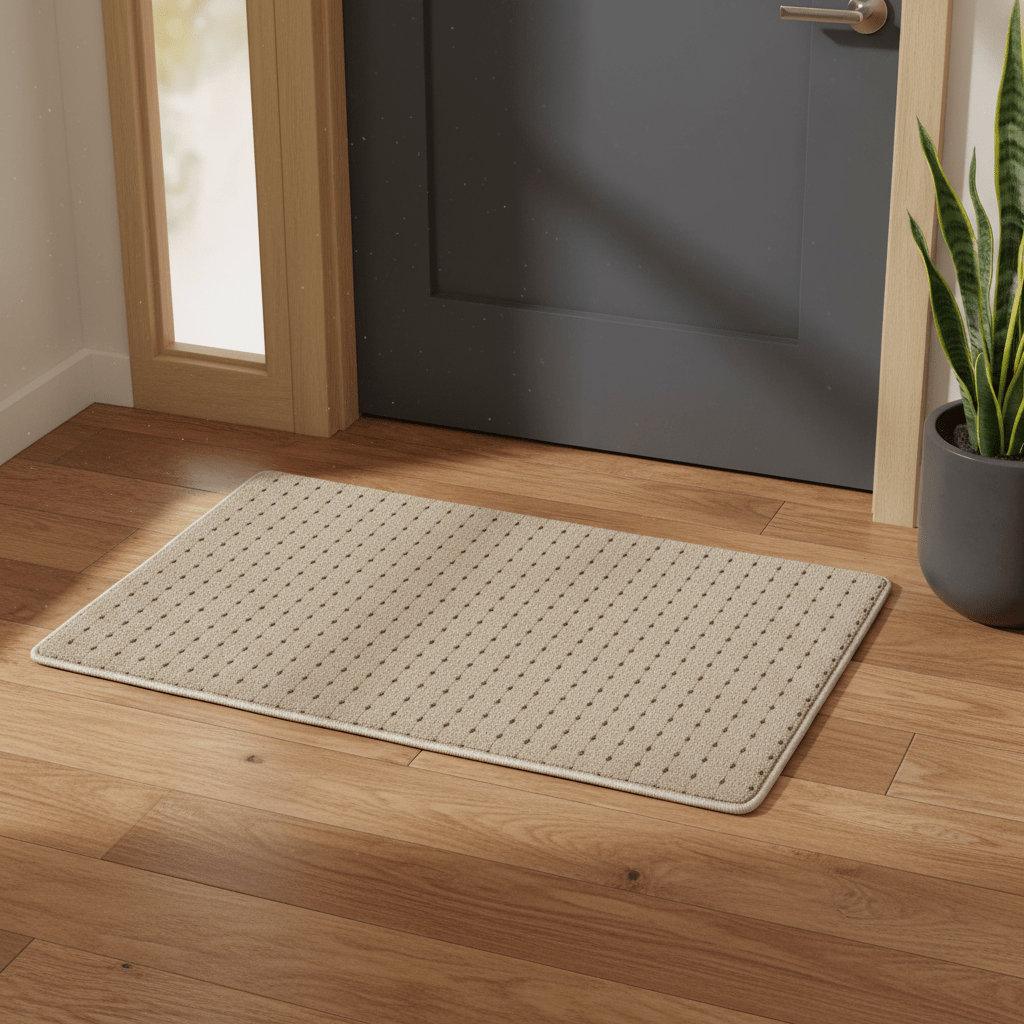 Beige Rectangle Door Mat | Anti-Slip Woven Grid Entrance Rug | 68 × 44 cm | Indoor & Outdoor Use | Home Entryway Floor Mat - Al Kabayel Discount CentreBeige Rectangle Door Mat | Anti-Slip Woven Grid Entrance Rug | 68 × 44 cm | Indoor & Outdoor Use | Home Entryway Floor MatDoormatsAKDCAl Kabayel Discount Centre