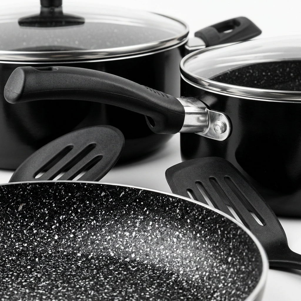 Bergner 7-Piece Marble+ Non-Stick Cookware Set - Al Kabayel Discount CentreBergner 7-Piece Marble+ Non-Stick Cookware SetCookware SetBERGNERAl Kabayel Discount Centre
