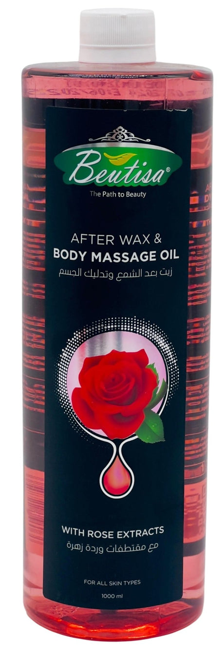 Beutisa After Wax & Body Massage Oil with Rose Extracts 1000ml, For All Skin Types - Al Kabayel Discount CentreBeutisa After Wax & Body Massage Oil with Rose Extracts 1000ml, For All Skin TypesBath & BodyBEUTISAAl Kabayel Discount Centre