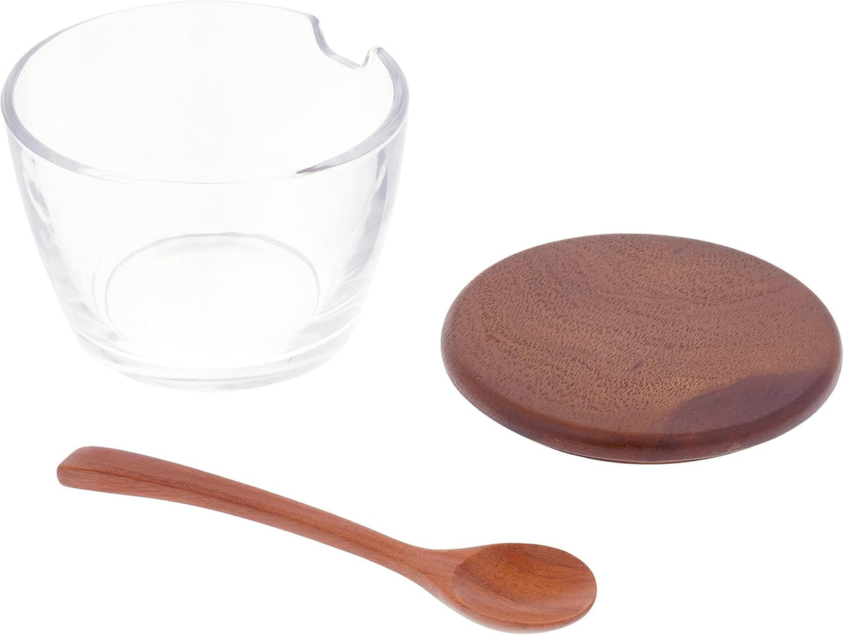 Billi 3 - Piece Condiment Set with Acacia Wood Tray, Lid & Spoon — 33.8×10×8.3 cm - Al Kabayel Discount CentreBilli 3 - Piece Condiment Set with Acacia Wood Tray, Lid & Spoon — 33.8×10×8.3 cmJars & Food SaversBILLIAl Kabayel Discount Centre