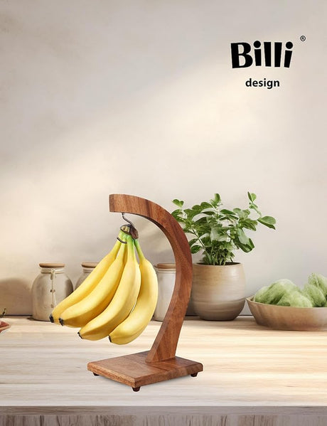 Billi banana tree hanger with hook, grape holder, stand, acacia wood utensils fruit storage rack for home kitchen or bar, brown, aca - 104 - Al Kabayel Dicount CenterBilli banana tree hanger with hook, grape holder, stand, acacia wood utensils fruit storage rack for home kitchen or bar, brown, aca - 104Food ContainersbilliAl Kabayel Dicount Center