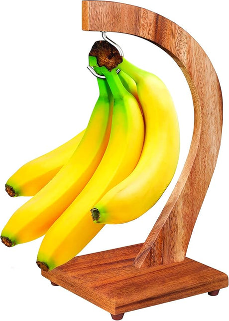 Billi banana tree hanger with hook, grape holder, stand, acacia wood utensils fruit storage rack for home kitchen or bar, brown, aca - 104 - Al Kabayel Dicount CenterBilli banana tree hanger with hook, grape holder, stand, acacia wood utensils fruit storage rack for home kitchen or bar, brown, aca - 104Food ContainersbilliAl Kabayel Dicount Center