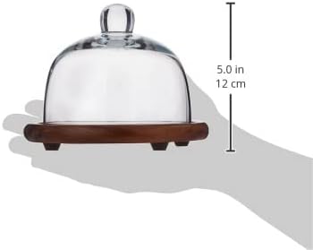 Billi Butter and Cheese Glass Dome with Wooden Stand, Brown, 12 x 15 cm, ACA - 930 - Al Kabayel Dicount CenterBilli Butter and Cheese Glass Dome with Wooden Stand, Brown, 12 x 15 cm, ACA - 930Serveware SetsbilliAl Kabayel Dicount Center