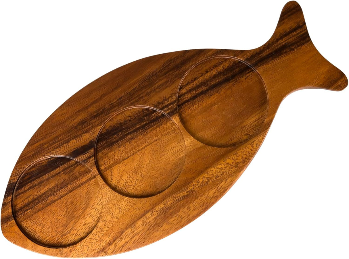 Billi Fish - Shaped Acacia Wood Condiment Set – 3 Glass Bowls & 3 Wooden Spoons - Al Kabayel Discount CentreBilli Fish - Shaped Acacia Wood Condiment Set – 3 Glass Bowls & 3 Wooden SpoonsJars & Food SaversBILLIAl Kabayel Discount Centre