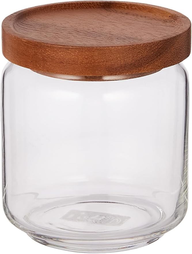 Billi Glass Canister with Stackable Wooden Lid Small 500ML, Clear/Brown, ACA - OG56 - SL - Al Kabayel Dicount CenterBilli Glass Canister with Stackable Wooden Lid Small 500ML, Clear/Brown, ACA - OG56 - SLFood ContainersbilliAl Kabayel Dicount Center