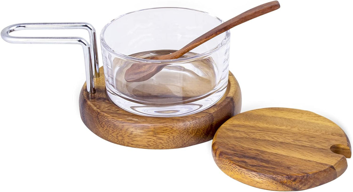 Billi Glass Spice Jar Condiment Pot Storage Jar with Wooden Lid, Spoon, Wooden Base Glass Canisters Seasoning Box for Condiment, Salt, Sugar, Herb, Brown - Al Kabayel Discount CentreBilli Glass Spice Jar Condiment Pot Storage Jar with Wooden Lid, Spoon, Wooden Base Glass Canisters Seasoning Box for Condiment, Salt, Sugar, Herb, BrownJars & Food SaversBILLIAl Kabayel Discount Centre