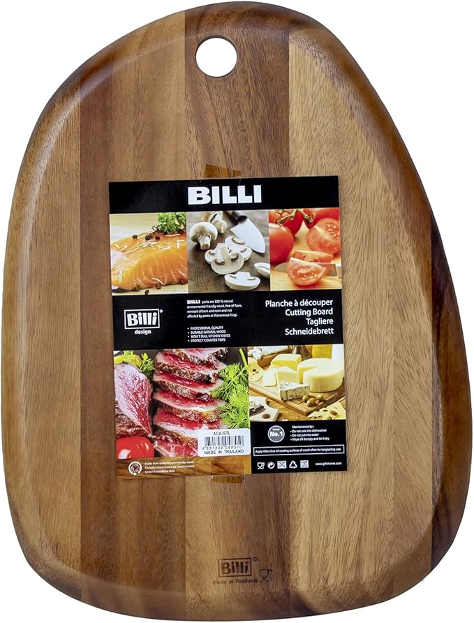 BILLI Pebble Shaped Acacia Cutting Board, Serving 33x24 cm (Natural Acacia) Made in Thailand - Al Kabayel Dicount CenterBILLI Pebble Shaped Acacia Cutting Board, Serving 33x24 cm (Natural Acacia) Made in ThailandServeware SetsbilliAl Kabayel Dicount Center