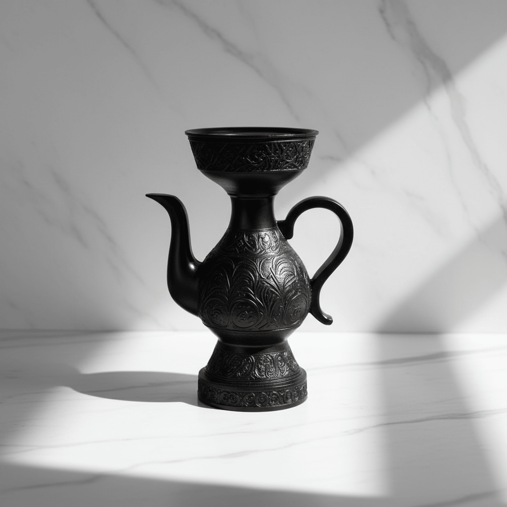 Black Chalk Incense Burner — Ornate Arabic Mabkhara | 18cm - Al Kabayel Discount CentreBlack Chalk Incense Burner — Ornate Arabic Mabkhara | 18cmIncense BurnerAKDCAl Kabayel Discount Centre