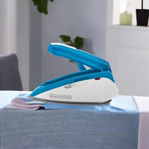 Black & Decker - 1085W Dual Voltage Travel Steam Iron, Blue - Al Kabayel Discount CentreBlack & Decker - 1085W Dual Voltage Travel Steam Iron, BlueIrons & SteamersBLACK & DECKERAl Kabayel Discount Centre