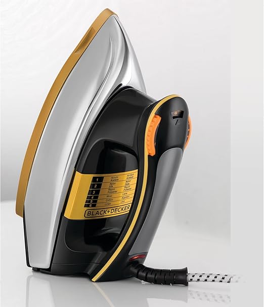 Black & Decker - 1200W Heavy Weight Dry Iron Black/Gold - Al Kabayel Discount CentreBlack & Decker - 1200W Heavy Weight Dry Iron Black/GoldIrons & SteamersBLACK & DECKERAl Kabayel Discount Centre