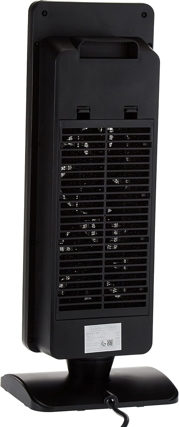Black & Decker 2000W 240V Vertical Fan Heater, 50 - 60Hz 52cm Height For Max Room Coverage With Thermostatic, Dual Thermal Control, Cooling Fan Auto Shutoff Antifreeze Features HX340 - B5 - Al Kabayel Discount CentreBlack & Decker 2000W 240V Vertical Fan Heater, 50 - 60Hz 52cm Height For Max Room Coverage With Thermostatic, Dual Thermal Control, Cooling Fan Auto Shutoff Antifreeze Features HX340 - B5Fans/HeatersBLACK & DECKERAl Kabayel Discount Centre