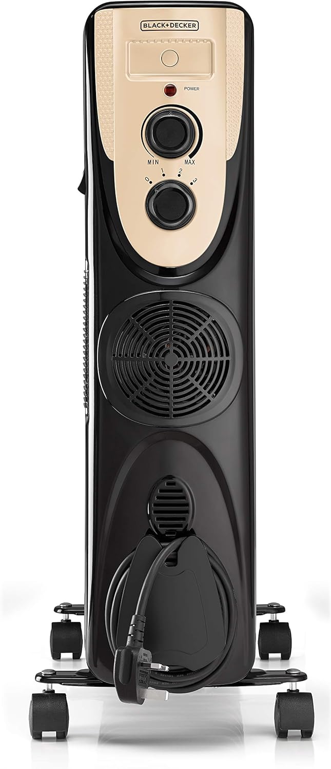 Black & Decker 2500W 11 Fin Oil Radiator Heater with Fan Forced Black OR011FD - B5 - Al Kabayel Discount CentreBlack & Decker 2500W 11 Fin Oil Radiator Heater with Fan Forced Black OR011FD - B5Fans/HeatersBLACK & DECKERAl Kabayel Discount Centre