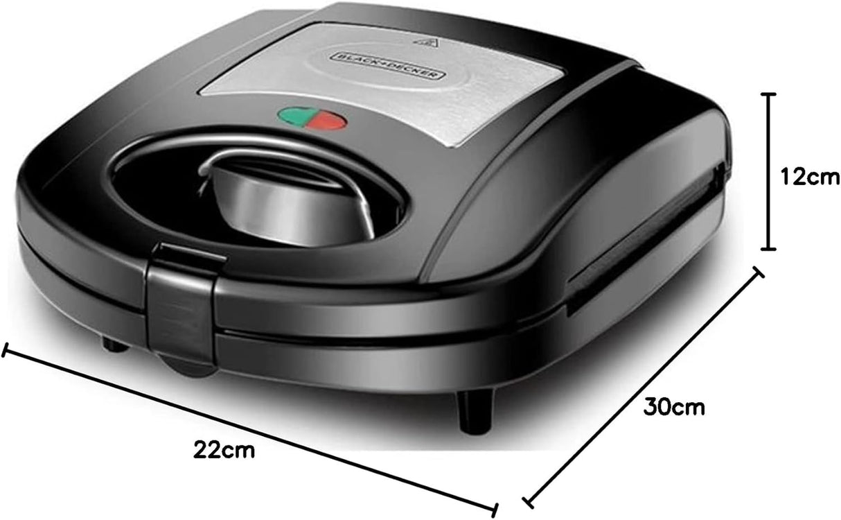 Black & Decker 3 In 1 Interchangeable 780W TS2130 - B5, Grill & Waffle& Sandwich Maker Silver/Black - (International Warranty) - Al Kabayel Discount CentreBlack & Decker 3 In 1 Interchangeable 780W TS2130 - B5, Grill & Waffle& Sandwich Maker Silver/Black - (International Warranty)ToastersBLACK & DECKERAl Kabayel Discount Centre