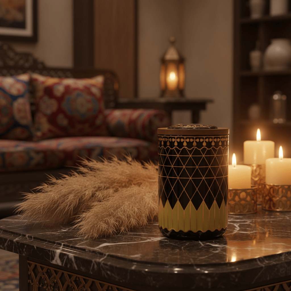 Black & Gold Ceramic Canister with Lid | 15×10 cm - Al Kabayel Discount CentreBlack & Gold Ceramic Canister with Lid | 15×10 cmJars & Food SaversAKDCAl Kabayel Discount Centre