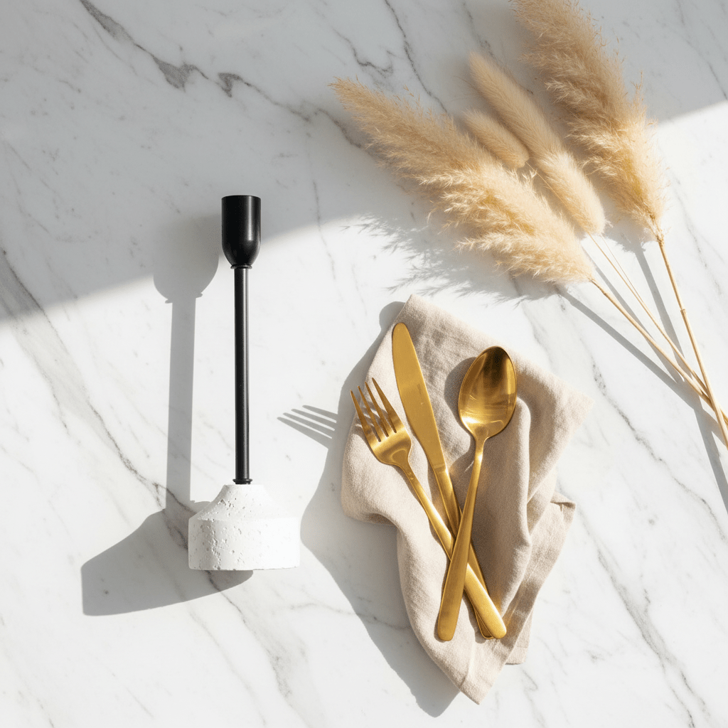 Black Metal Candle Holder with White Chalk Base for Luxury Table Decoration – 23cm - Al Kabayel Discount CentreBlack Metal Candle Holder with White Chalk Base for Luxury Table Decoration – 23cmHome Décor AccentsAKDCAl Kabayel Discount Centre