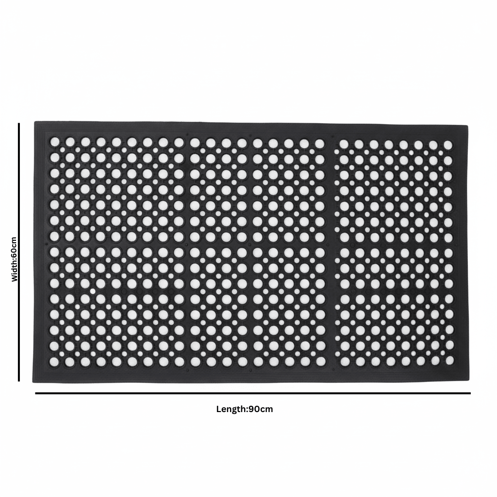 Black Rubber Anti-Fatigue Mat - 60 x 90 cm - Al Kabayel Discount CentreBlack Rubber Anti-Fatigue Mat - 60 x 90 cmMats Carpets & RugsAKDCAl Kabayel Discount Centre