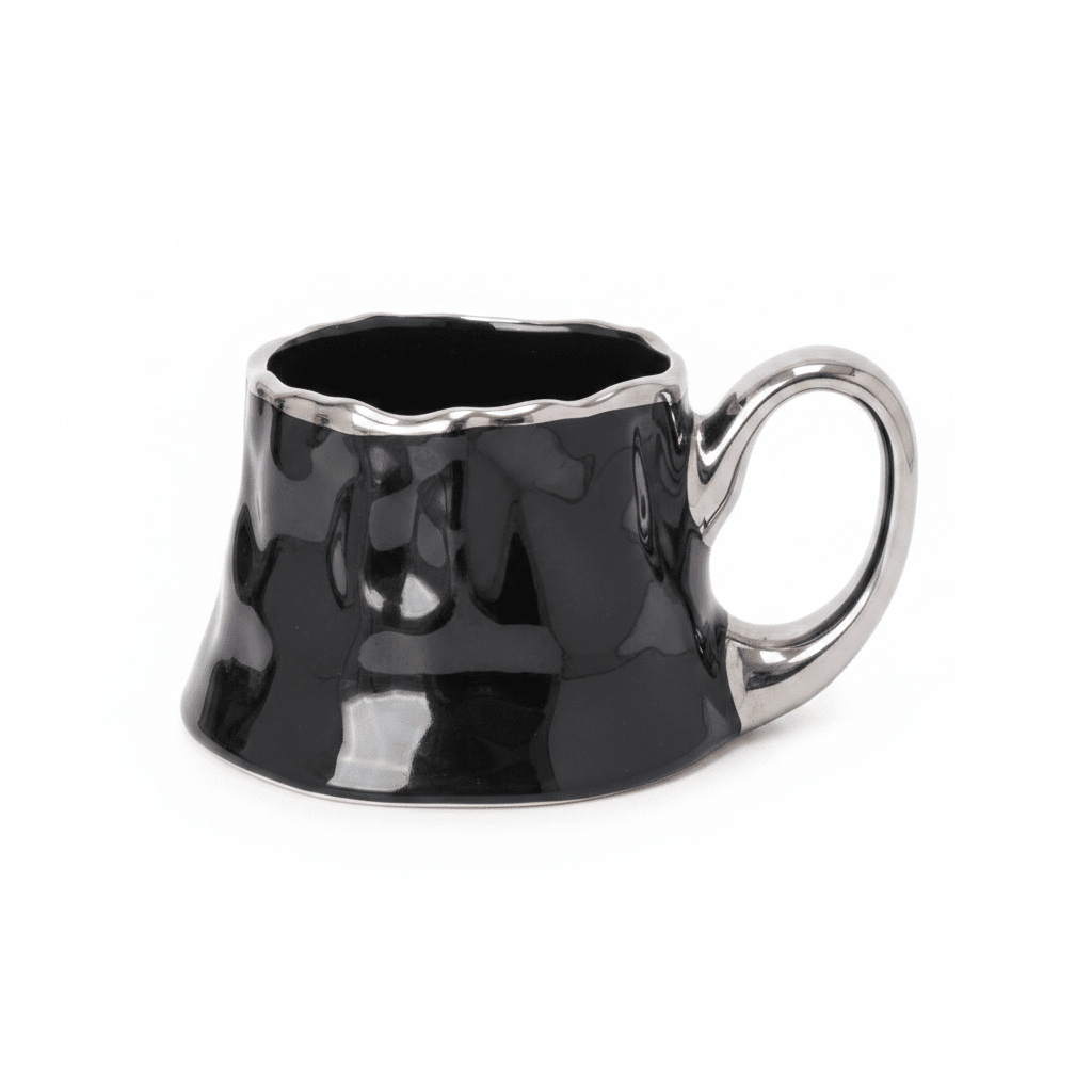 Black & Silver Ceramic Mug — 300ml - Al Kabayel Discount CentreBlack & Silver Ceramic Mug — 300mlMugsAKDCAl Kabayel Discount Centre