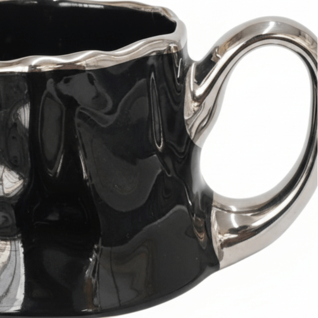 Black & Silver Ceramic Mug — 300ml - Al Kabayel Discount CentreBlack & Silver Ceramic Mug — 300mlMugsAKDCAl Kabayel Discount Centre
