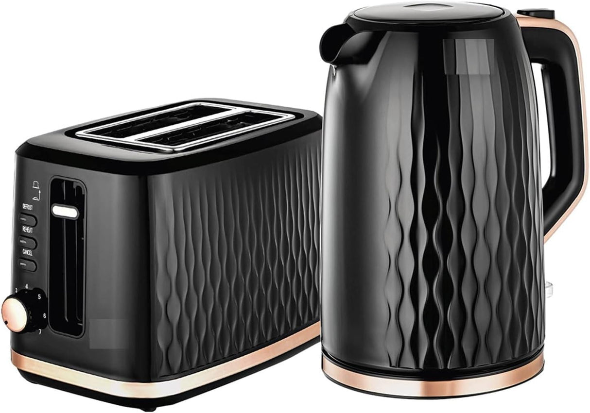 BLACK+DECKER 1.7L Kettle & 7 - Level Browning Control Toaster - Ideal for Hot Beverages, Soups, Cooking - Defrost, Reheat, Cancel Buttons - LED Indicator - Wide Slots - Concealed Coil - Black - MBF90 - B5 - Al Kabayel Discount CentreBLACK+DECKER 1.7L Kettle & 7 - Level Browning Control Toaster - Ideal for Hot Beverages, Soups, Cooking - Defrost, Reheat, Cancel Buttons - LED Indicator - Wide Slots - Concealed Coil - Black - MBF90 - B5ToastersBLACK & DECKERAl Kabayel Discount Centre