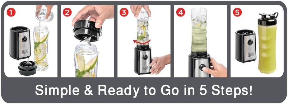 BLACK+DECKER 300W 16 Piece 4 - in - 1 Personal Compact Sports Blender/Smoothie Maker with Citrus Juicer & Grinder Mill SBX300BCG - B5 - Al Kabayel Discount CentreBLACK+DECKER 300W 16 Piece 4 - in - 1 Personal Compact Sports Blender/Smoothie Maker with Citrus Juicer & Grinder Mill SBX300BCG - B5Blenders, Mixers & Food ProcessorsBLACK & DECKERAl Kabayel Discount Centre