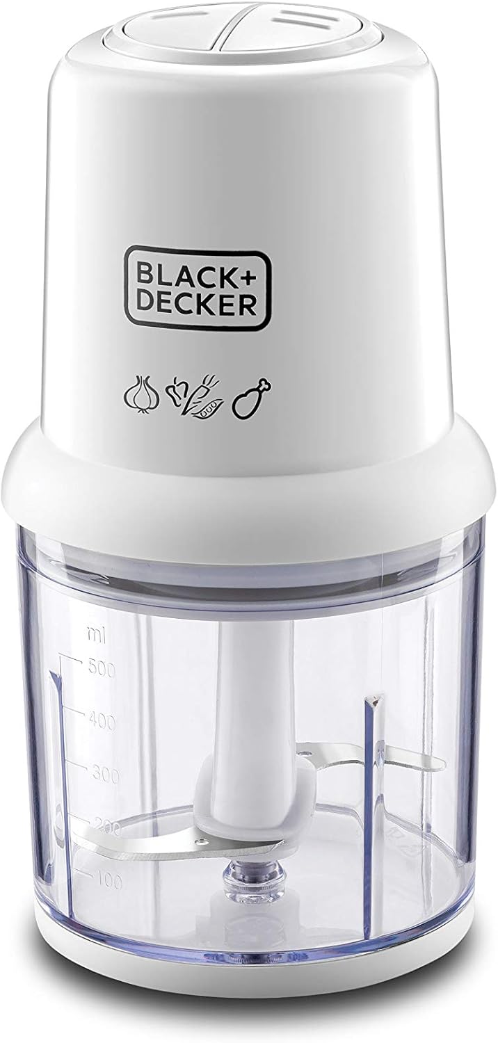 BLACK+DECKER 300W Vertical Chopper SC310 - B5 – Compact Food Chopper with 500ml Capacity, Dual Speed Settings, Stainless Steel Blades & Stable Anti - Slip Base - Al Kabayel Discount CentreBLACK+DECKER 300W Vertical Chopper SC310 - B5 – Compact Food Chopper with 500ml Capacity, Dual Speed Settings, Stainless Steel Blades & Stable Anti - Slip BaseFood & Drink AppliancesBLACK+DECKERAl Kabayel Discount Centre