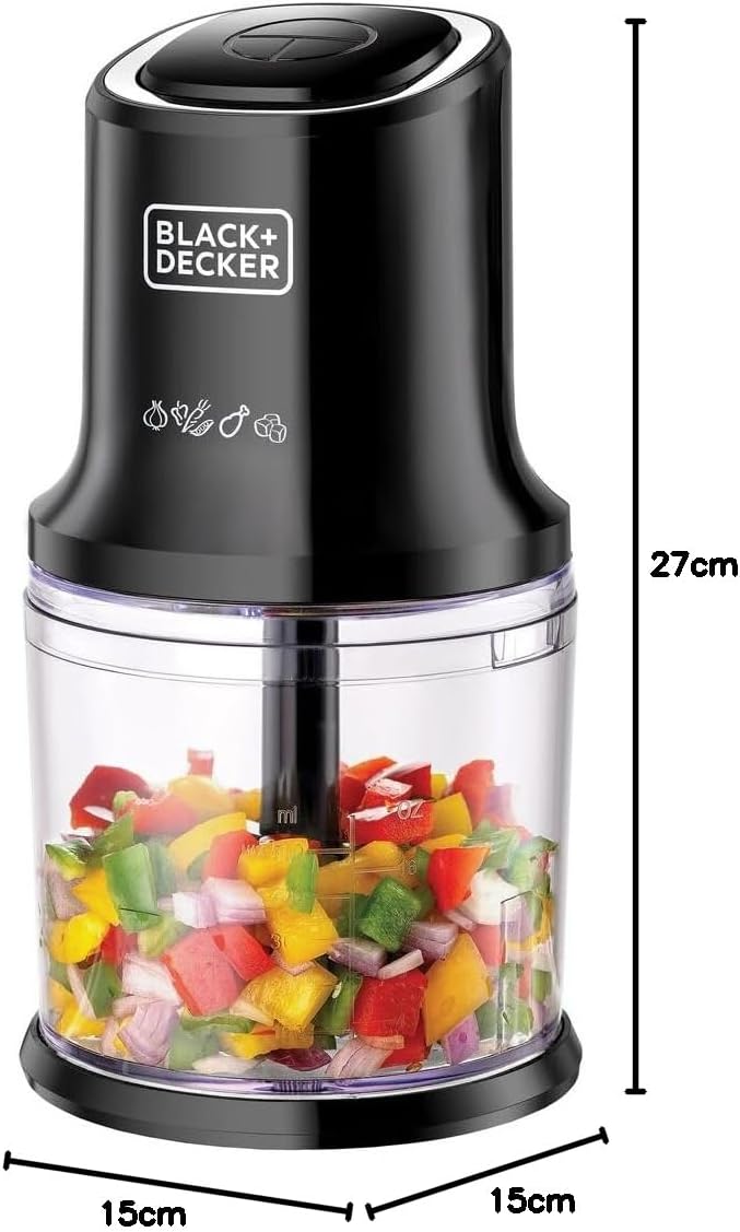BLACK+DECKER 500W Vertical Chopper FC500 - B5 – Powerful Electric Chopper with 4 Stainless Steel Blades, 500ml Bowl, Chrome Trim & Sleek Easy - to - Clean Design - Al Kabayel Discount CentreBLACK+DECKER 500W Vertical Chopper FC500 - B5 – Powerful Electric Chopper with 4 Stainless Steel Blades, 500ml Bowl, Chrome Trim & Sleek Easy - to - Clean DesignFood & Drink AppliancesBLACK+DECKERAl Kabayel Discount Centre